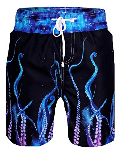 Sykooria Bañador para Hombre Impresión 54D de Cortos Secado Rápido Swim Shorts Ligero Baño Playa Shorts S-XXL