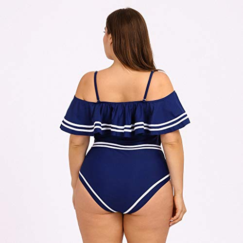 Sylar Bañadores De Mujer Tallas Grandes con Volantes Traje De Baño Dos Piezas Estampado De Pluma con Volantes Bikini Mujer Talla Grande Traje De Baño Vestido Verano