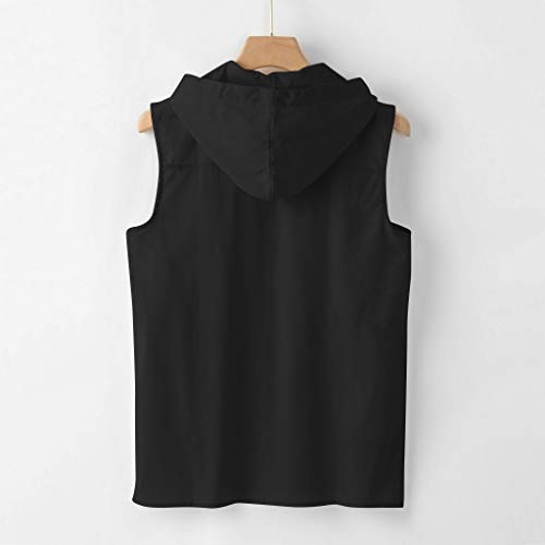 Sylar Camisetas Sin Mangas Hombre Camisetas Hombre Tirantes Chaleco con Capucha Camisetas Hombre Verano Color Sólido Moda Camisetas Top Deportivas Hombre Camisas De Algodón Y Lino
