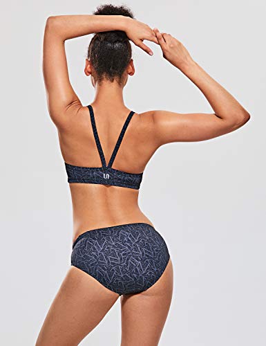 SYROKAN Bikini Natación Mujer Deportivo Bañador Dos Piezas con Relleno Negro L