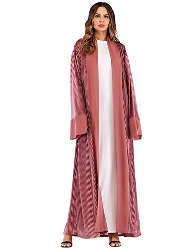 TAAMBAB Damas de Mujer Vestido Musulmán Abaya - Kimonos Vestido Largo Terciopelo Sueltos Abrigos Largos Boho Bata Kaftan Caftan Oriente Medio Ropa