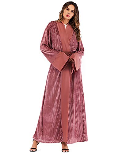 TAAMBAB Damas de Mujer Vestido Musulmán Abaya - Kimonos Vestido Largo Terciopelo Sueltos Abrigos Largos Boho Bata Kaftan Caftan Oriente Medio Ropa