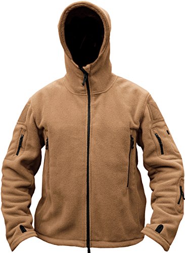 TACVASEN Chaqueta Militar Caliente para Hombre a Prueba de Viento Fleece Jacket Sand