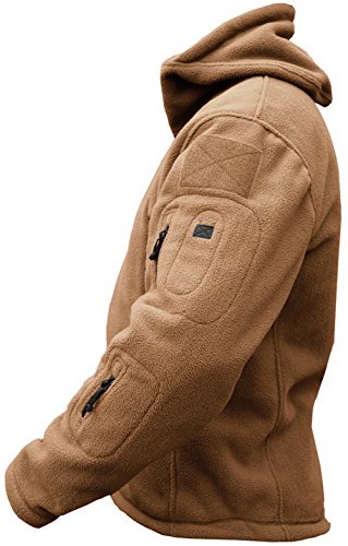 TACVASEN Chaqueta Militar Caliente para Hombre a Prueba de Viento Fleece Jacket Sand