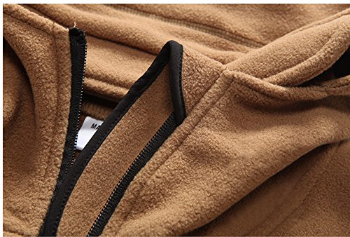 TACVASEN Chaqueta Militar Caliente para Hombre a Prueba de Viento Fleece Jacket Sand