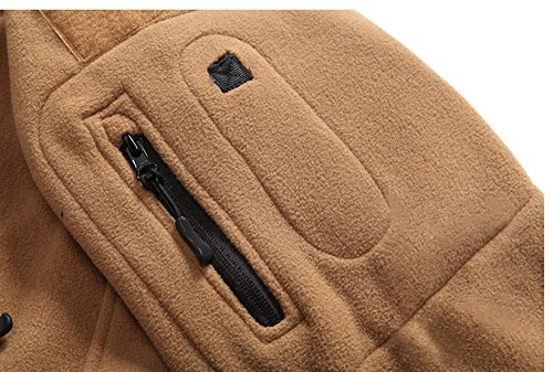 TACVASEN Chaqueta Militar Caliente para Hombre a Prueba de Viento Fleece Jacket Sand