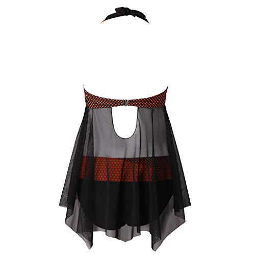 Tankini Traje de baño para Mujer Estampado Floral Sexy de Lunares Conjunto de Traje de BañO de Dos Piezas con Relleno Sujetador Brasileños Beachwear Tallas Grandes riou