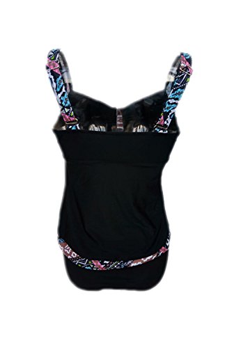 Tankinis Mujer Traje de Baño de Dos Piezas Conjunto Push up Bikini Playa Beachwear Black L