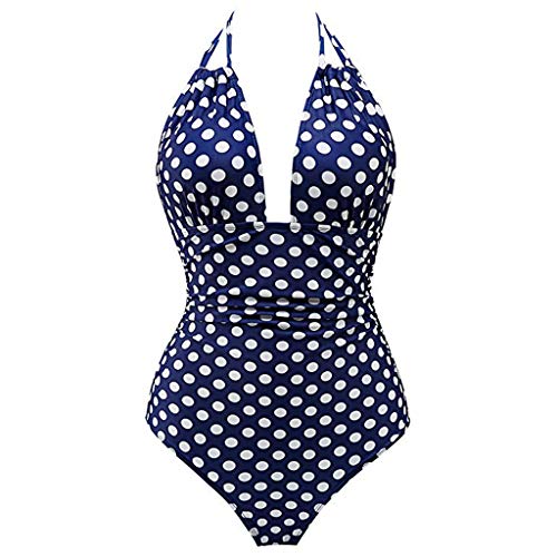 Tankinis Mujer Traje de Baño de Dos Piezas Conjunto Push up Bikini Playa Beachwear más tamaño Tankini Bañador de Mujeres con Cuello Halter Talla Grande riou