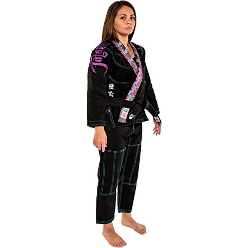 Tatami Fightwear Weeping Hannya BJJ GI, Mujer, Negro, F2