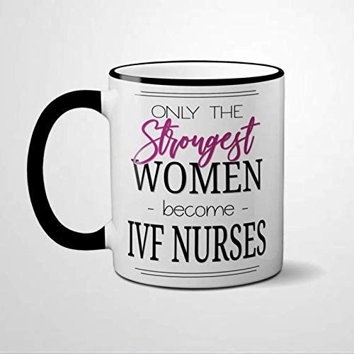 Taza de café personalizada IVF Nurse Thank You Women de 11 oz, taza de té de cerámica de apreciación de la semana registrada de enfermeras de fertilidad para bebés, taza de bebida para Acción de Graci