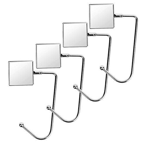 TAZEMAT Gancho para Calcetines Navidad 4 Pcs Percha Colgador Soporte de Metal Antideslizante Giratorio Portátil para Decoración Navideña Chimenea Árbol de Navidad Mesa Hogar Medias Regalos Bolsos