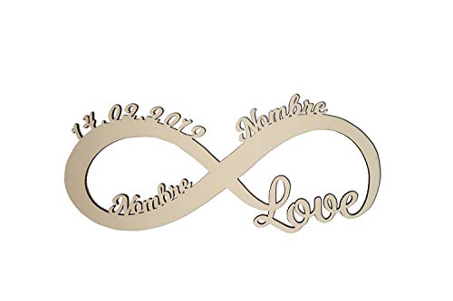 Te amo por siempre Regalos originales - Para tu Ellos él Amiga Novia Amigo Novio Pareja Hombre - De Aniversario - De Novios - De Boda - LED Decoración - Personalizados con Nombres