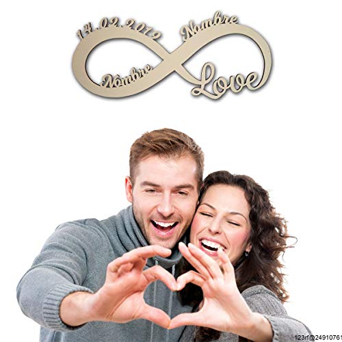 Te amo por siempre Regalos originales - Para tu Ellos él Amiga Novia Amigo Novio Pareja Hombre - De Aniversario - De Novios - De Boda - LED Decoración - Personalizados con Nombres