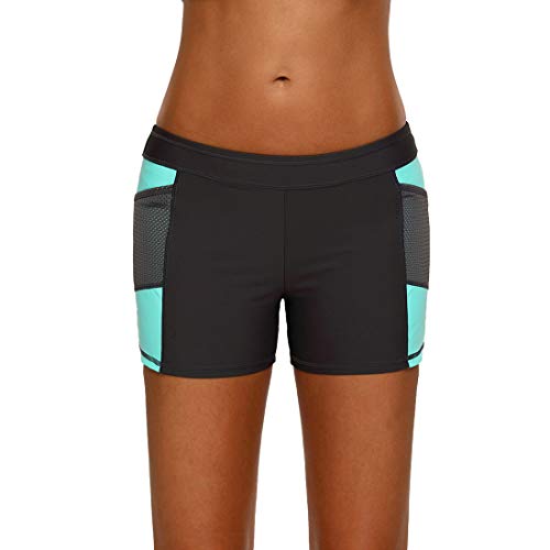 TeamWorld Mujeres Playa Pantalones Cortos de Natación Bottom Ropa de Baño Bikini, Verano Shorts de Baño Mujer Bañador Short Yoga Deportes Shorts de Natación Secado Rápido