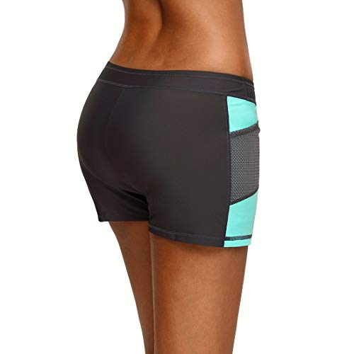TeamWorld Mujeres Playa Pantalones Cortos de Natación Bottom Ropa de Baño Bikini, Verano Shorts de Baño Mujer Bañador Short Yoga Deportes Shorts de Natación Secado Rápido