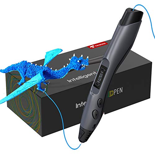 TECBOSS Pluma de Impresión 3D, Pluma 3D con Pantalla LCD, 8 Velocidades Ajustables Lápiz 3D Compatibles PLA e ABS Filamentos, Cumpleaños y Navidad para Niños y Adultos