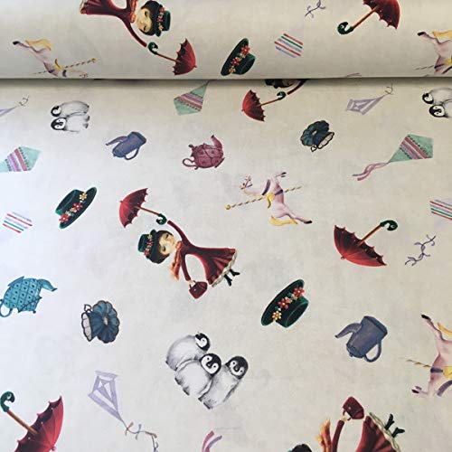 Tela por metros de loneta estampada digital - Half Panamá 100% algodón - Ancho 280 cm - Largo a elección de 50 en 50 cm | Mary Poppins