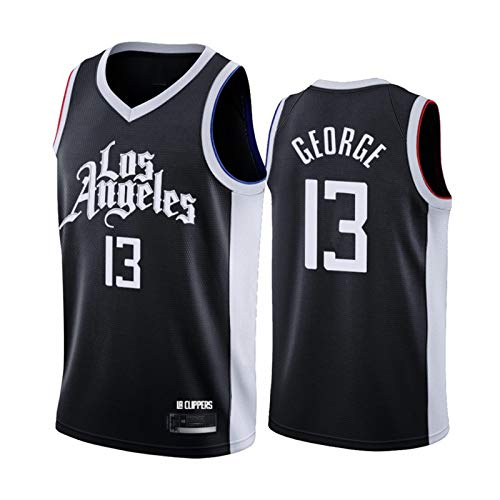 TGSCX Jersey Men's NBA Los Angeles Clippers 13# Paul George Camisetas Transpirable Deportes y Ropa de Ocio Regalos para los fanáticos,L