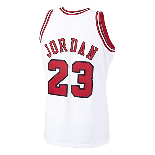 THDR Jordan Michael # 23 - Camiseta de baloncesto para hombre, diseño de Chicago Bulls de 1997 a 98, color blanco