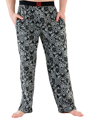 The Avengers Marvel Avengers - Pantalones del pijama para Hombre Grande Gris