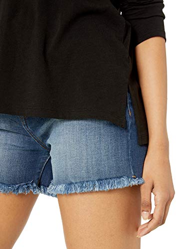 The Drop Marie Camiseta de manga larga de corte holgado con cuello de pico, negro, XXS