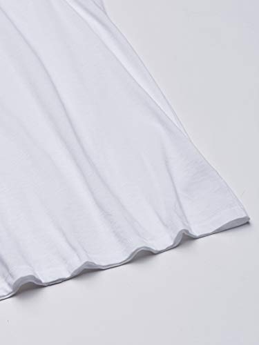 The Drop Nicole Camiseta sin mangas de estilo gimnasio de cuello redondo Mujer, Blanco, XS