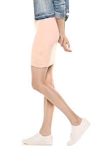The Drop Sonia Minivestido ajustado Bodycon sin mangas y con escote redondo, rosa empolvado, M