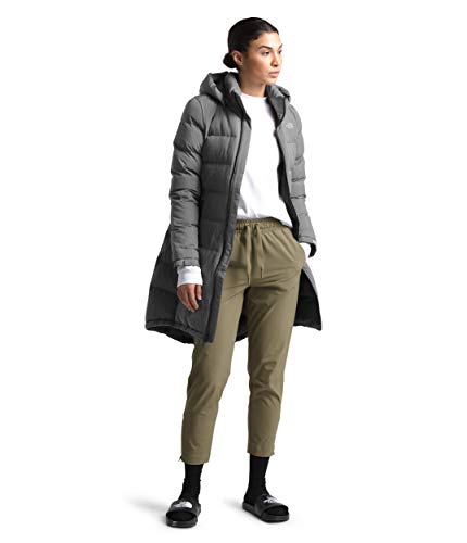 The North Face Metropolis - Parka aislante III para mujer, abrigo largo de invierno, TNF gris jaspeado medio, M