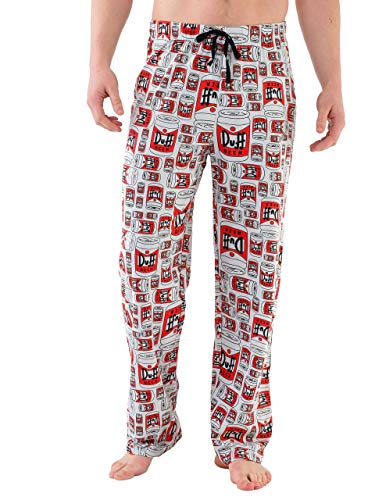 The Simpsons Pantalones lounge con cintura elástica cómoda y cordón para hombre [2XL] [Multicolor]
