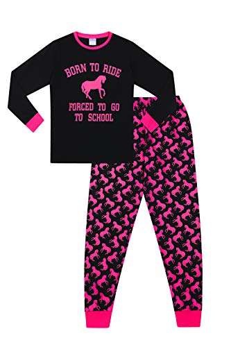 ThePyjamaFactory Pijama de niña Born to Ride Forced to Go to School de 9 a 16 años