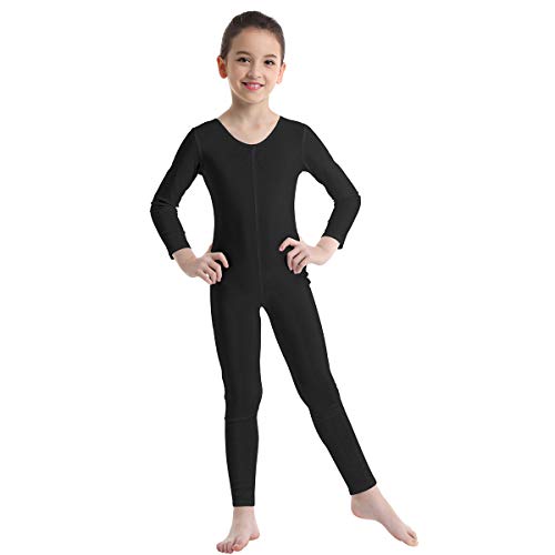 CHICTRY Bodies Jumpsuit Mono para Danza Gimnasia Leotardo Body Nude Maillot Manga Larga para Ballet Deporte Niñas Niños Sportswear Dancewear 5-12 Años 