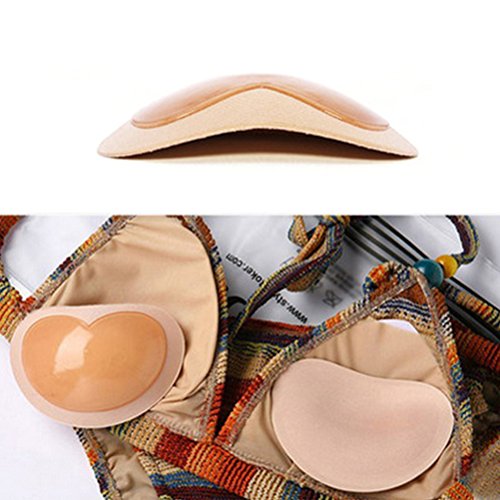 Tinksky Cojín de pecho de goma bio para mujer Relleno de esponja para traje de baño Sujetador de ropa interior