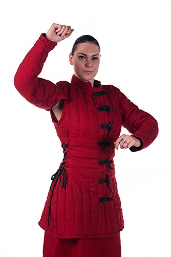 Todos los tamaños medievales femeninos Gambeson chaqueta gruesa acolchada hecha a mano Aketton armadura armadura,