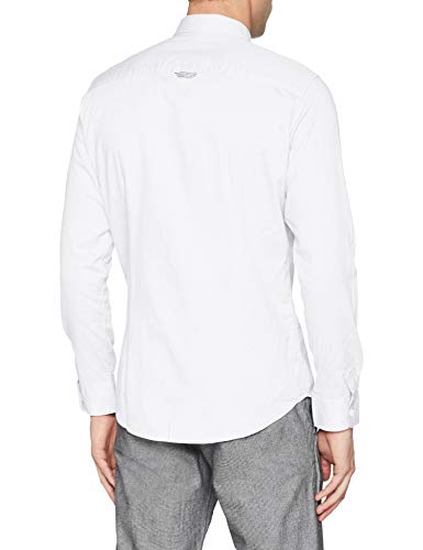 Tom Tailor Casual 1008320 Camisa, Blanco (White 20000), Medium para Hombre