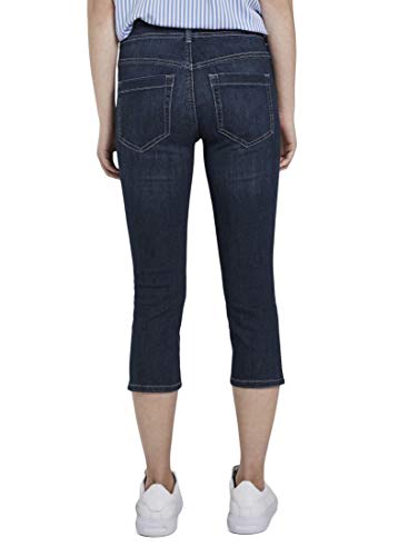Tom Tailor Kate Capri Pantalones, 10282/Dark Stone Wash Deni, 26 para Mujer