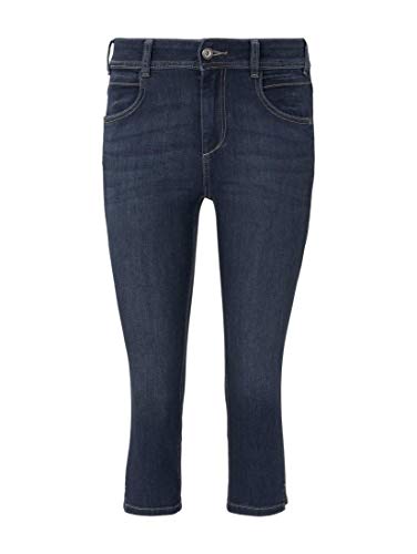 Tom Tailor Kate Capri Pantalones, 10282/Dark Stone Wash Deni, 26 para Mujer