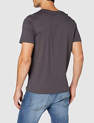Tom Tailor Logo Camiseta, Gris (Tarmac Grey 10899), Large para Hombre