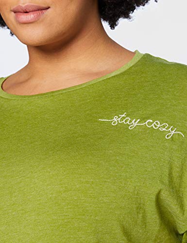 TOM TAILOR MY TRUE ME Knoten Camiseta, 20049 Wood Green Melange - Juego de Mesa [Importado de Alemania], 46 para Mujer