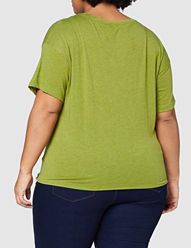 TOM TAILOR MY TRUE ME Knoten Camiseta, 20049 Wood Green Melange - Juego de Mesa [Importado de Alemania], 46 para Mujer
