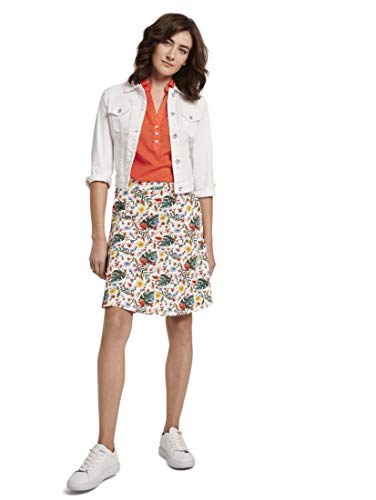 Tom Tailor Solid Camiseta, 22370 Strong Flame Orange - Juego de Mesa [Importado de Alemania], 44 para Mujer