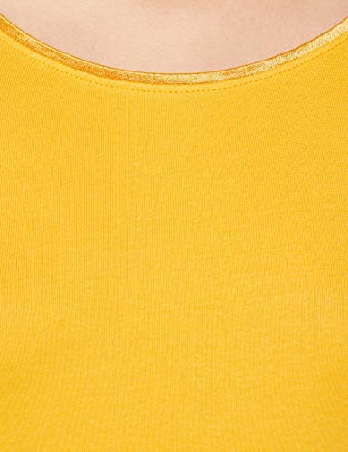 Tom Tailor T-Shirt Basic, Sat, XXL Camisa Manga Larga, Amarillo (Merigold Yellow 11216), XX-Large para Mujer