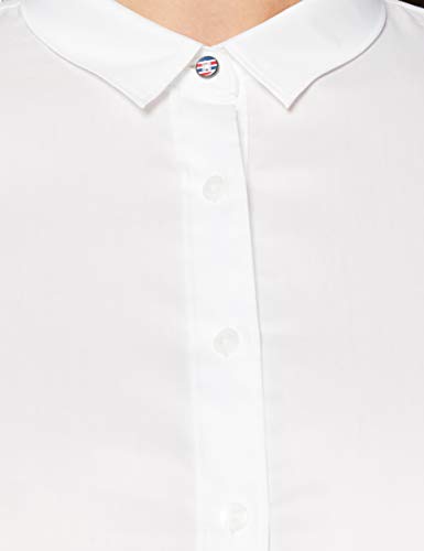 Tommy Hilfiger AMY STR SHIRT LS W1 Camisa, Blanco (Weiß (CLASSIC WHITE 100), Talla de fabricante: 8 para Mujer