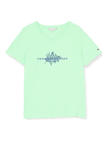 Tommy Hilfiger Babette Regular C-nk Top SS Camisa, Verde (Neo Mint), L para Mujer