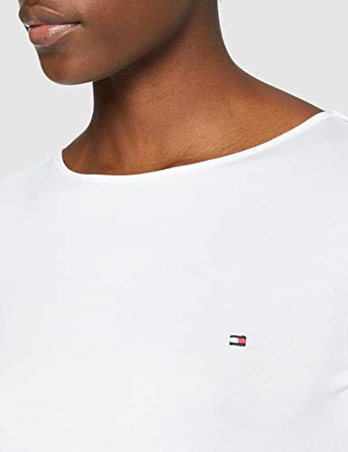 Tommy Hilfiger Boat Neck tee 3/4 Camisa, White, S para Mujer