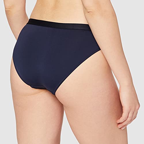 Tommy Hilfiger Briefs B Braguitas con Cintura Elástica y Logo, Azul (Navy Blazer), L para Mujer