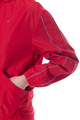 Tommy Hilfiger - Chaqueta cortavientos para mujer, color rojo rojo M