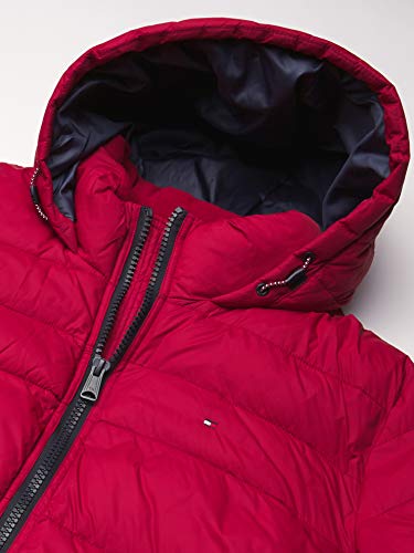 Tommy Hilfiger Chaqueta de Puffer con capucha para hombre - rojo - Medium