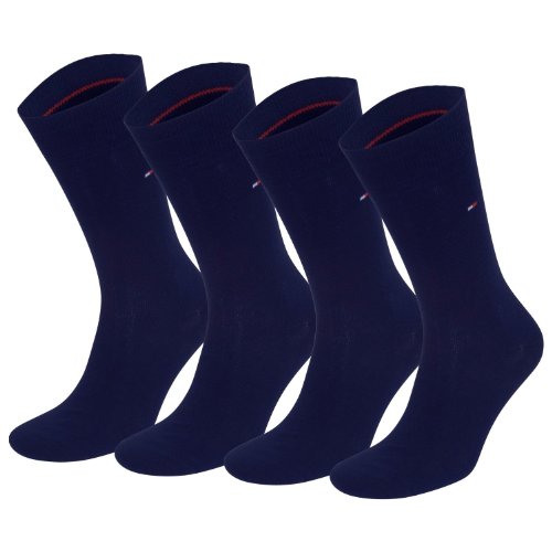 Tommy Hilfiger Classic – Calcetines para hombre, 4 pares Azul azul marino