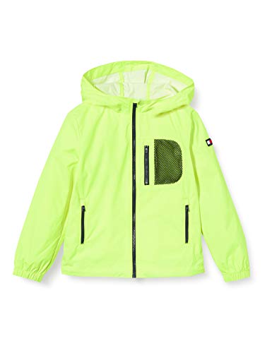 Tommy Hilfiger Combi Mesh Hooded Jacket Chaqueta, Amarillo (Safety Yellow 13/0630 Zaa), 10 años (Talla del Fabricante: 10) para Niños